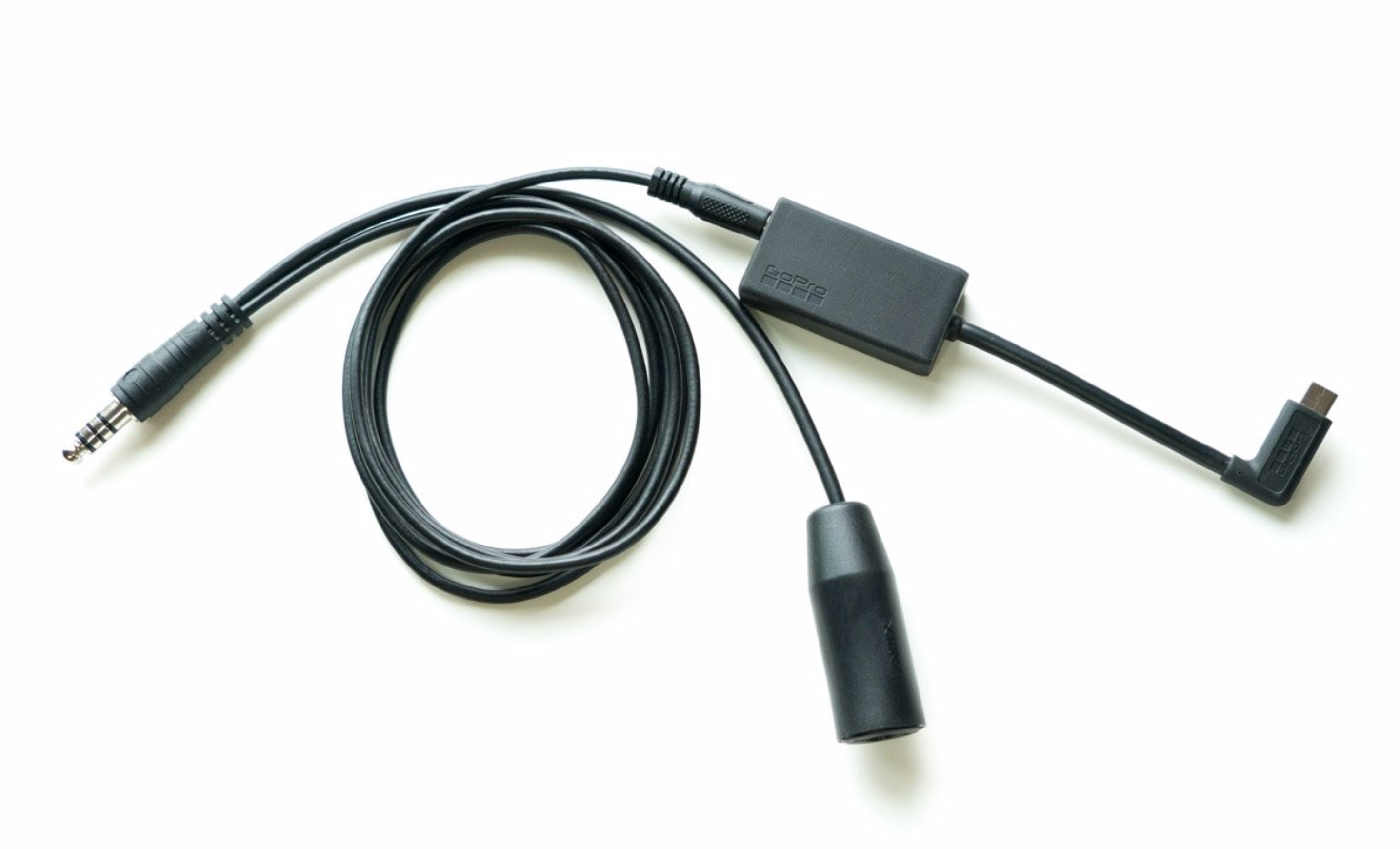 NFlightCam Aviation Audio + Power Cable for GoPro Hero5, 6, 7, 8, 9, 10, 11, 12, and 13 Black