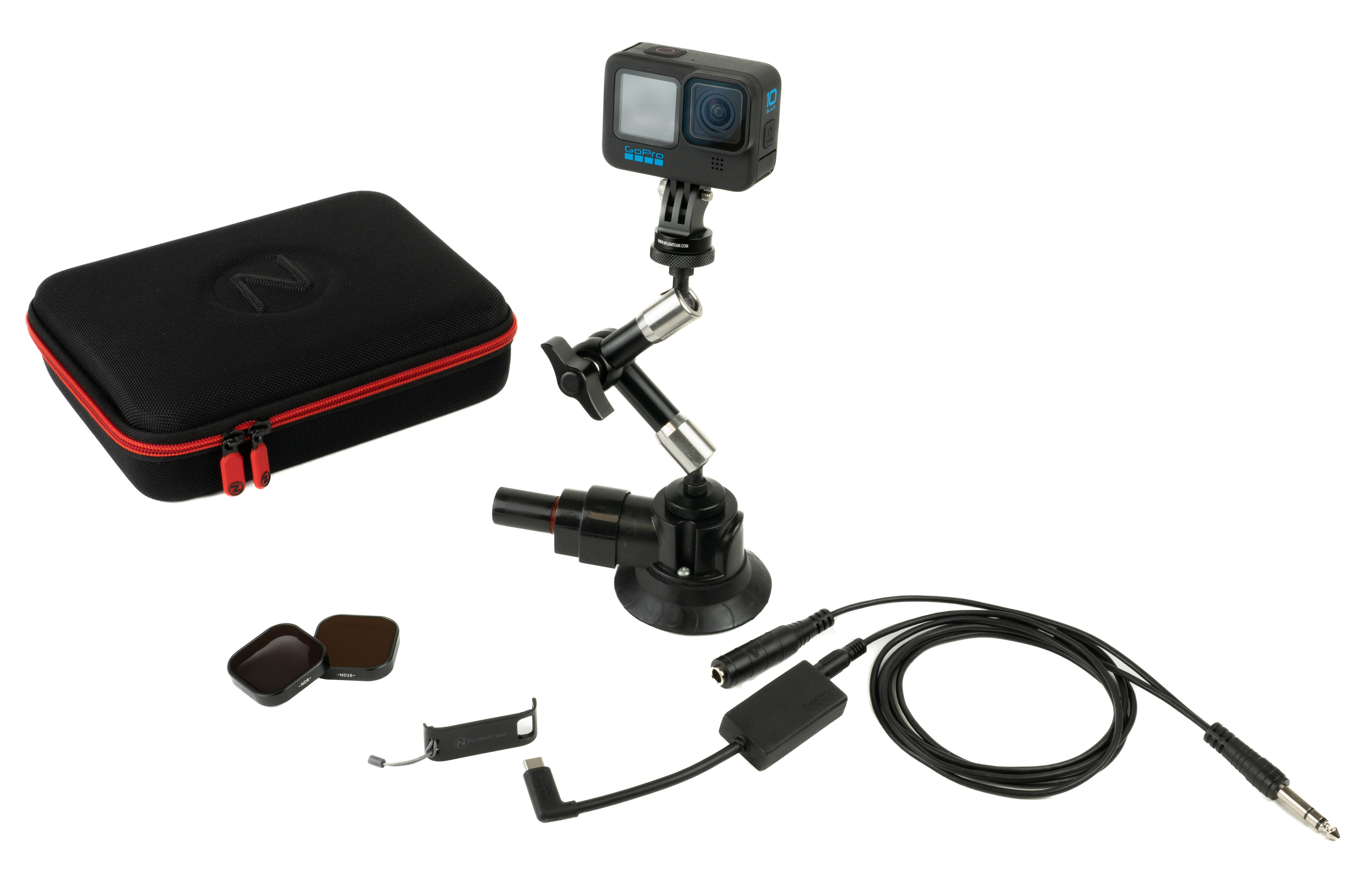 NFlightCam Cockpit Kit for GoPro Hero9, Hero10, Hero11, and Hero12 Black