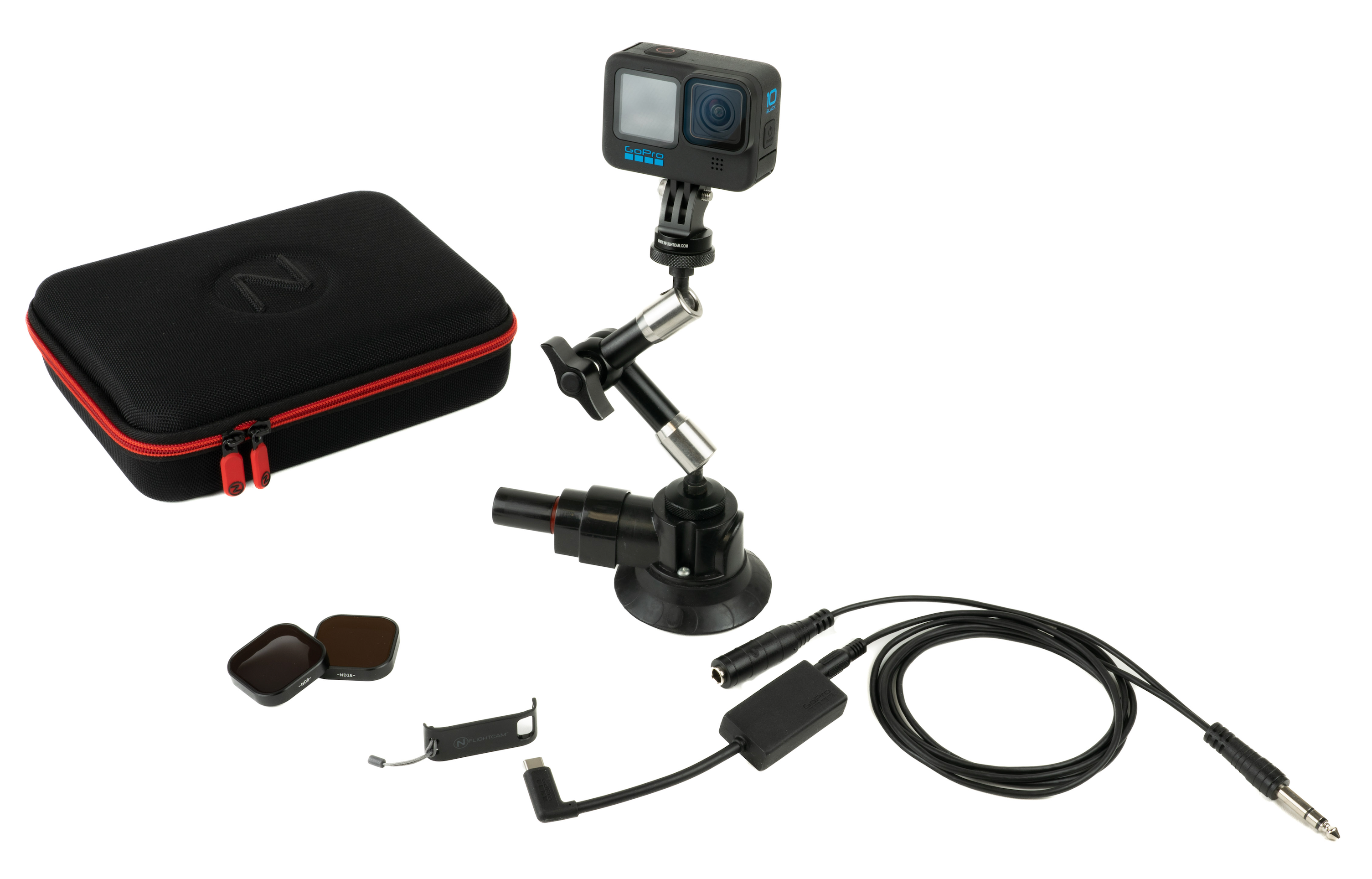 NFlightCam Cockpit Kit for GoPro Hero9, Hero10, Hero11 and Hero12 Black